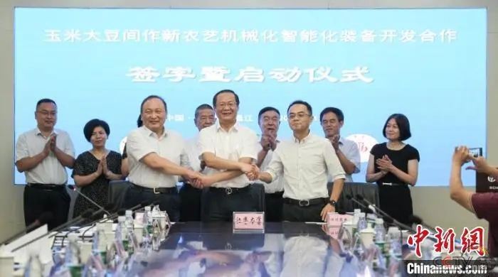 中国三所高校联合攻关玉米、大豆间作新农艺机械装备
