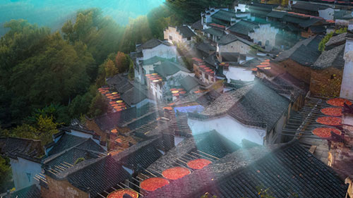 江西省婺源助力篁岭农村电气化建设乡村旅游梦