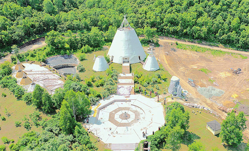 中俄民族风情园改扩建工程即将竣工