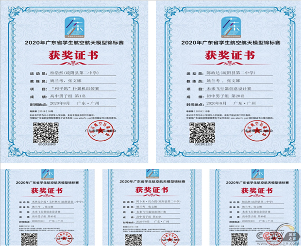 新疆疏附二中学生在广东省航空航天模型锦标赛荣获佳绩 